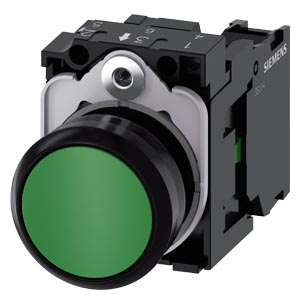 Кнопка, 22 мм, круглая Siemens 3SU1100-0AB40-1BA0